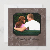 Trouw Engagement Aankondiging met Cokerkleurige Ac (Voorkant)