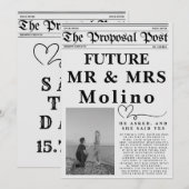 Trouw Engagement Aankondiging Sjabloon Uitnodiging (Voorkant / Achterkant)