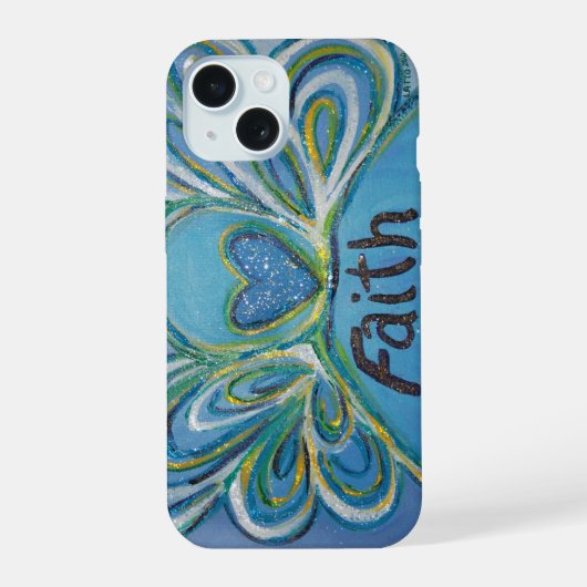 Trouw engel woordkunst aangepaste iPhone hoes 15 Case (Achterkant)