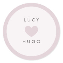 Trouw Envelope Afsluitstickers met Roze Hart