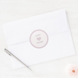 Trouw Envelope Afsluitstickers met Roze Hart Ronde Sticker
