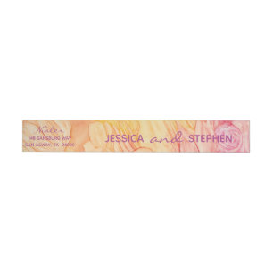 Trouw Envelope WrapAround Label Verse Bloemen Adreslabel Wikkel