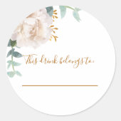 Trouw eucalyptus deze drank is voor ronde sticker (Voorkant)