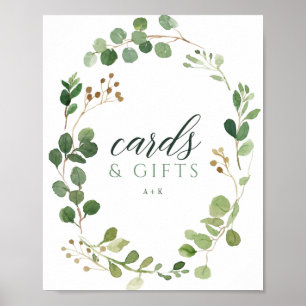 Trouw Eucalyptus Groene Kaarten & Cadeaus Bord Poster