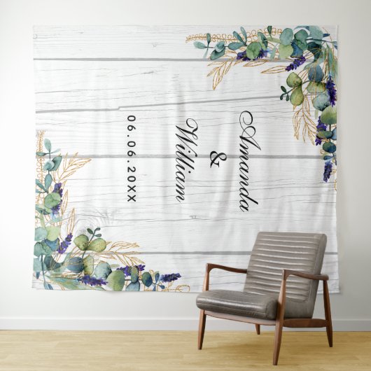 Trouw eucalyptus met houten robuuste namen wandkleed (In Situ (horizontaal))