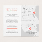 Trouw evenement details gast koraal kunst schema p kaart (Binnenkant ongevouwen)