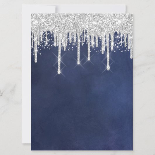 Trouw evenement programma Blauw Navy Zilver Blauw  (Achterkant)