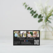 Trouw & Evenementen Contentmaker 4 foto's qr-code  Visitekaartje (Staand voorkant)