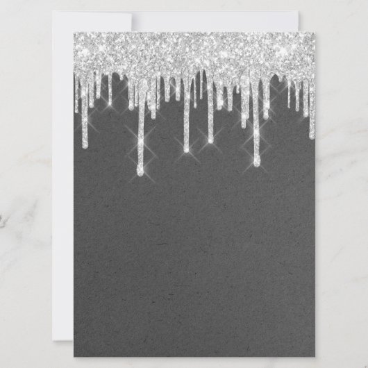 Trouw Event Programma Grijs Zilveren Druppels Glit (Achterkant)