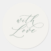 Trouw Favor Sticker 'Met Liefde' (Voorkant)