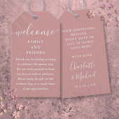 Trouw Favoriete Welkomstmand Zak Stof Roos Cadeaulabel