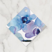 Trouw Favorietlabels | Blauwe Orchidee Bedankjes Labels (Achterkant)