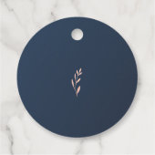 Trouw Favorietlabels in Marineblauw en Roze Bedankjes Labels (Achterkant)