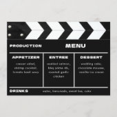 Trouw Film Klapbord Huwelijk Menu (Voorkant)