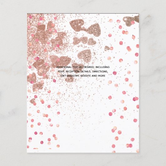 Trouw-FLYERS met laagste budget Rosegold Hartjes Flyer (Achterkant)