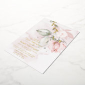 TROUW  | Folie Bos Roze Roos Folie Uitnodiging (Gedraaid)