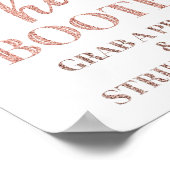 Trouw Foto Booth Bord Roze Goud Confetti Poster (Hoek)