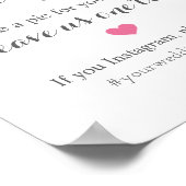 Trouw Fotohok Grijs Roze Instagram Hashtag Poster (Hoek)