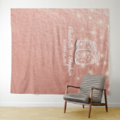 Trouw Fotohokje Achtergrond Mason Jars Roze Goud Wandkleed (In Situ (horizontaal))