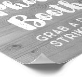 Trouw Fotohokje Bord Houten Patroon Krans Poster (Hoek)