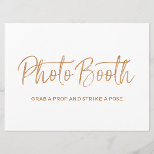 Trouw "Fotohokje" Bord Stijlvolle Gouden Roos Kaart