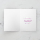 Trouw fuchsia bloemenmeisje bedankkaart (Binnen)