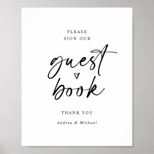Trouw Gastboek Bord Modern Minimalistisch Leuk Poster
