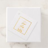 Trouw Geel Bedankjes Labels (Met doos)