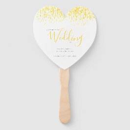 Trouw geel moderne getinte waterverfprogramma handwaaier