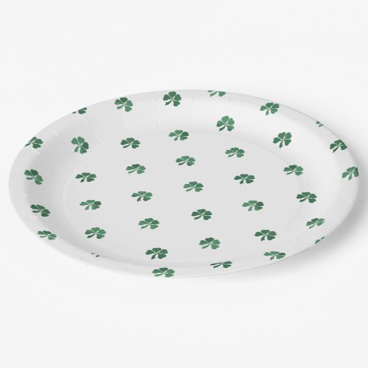 Trouw Geluk Vierbladige Klaver Saint Patricks Papieren Bordje (Gekanteld)