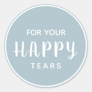 Trouw Gelukkige Traantjes Tissue Box Ronde Sticker