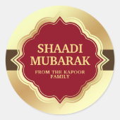 Trouw gelukwensen Shaadi Mubarak Sticker (Voorkant)