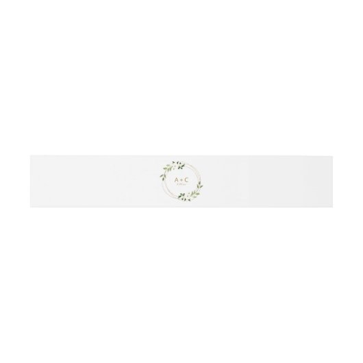 Trouw Geometrisch Groene Bloemen Goud Groen Uitnodigingen Wikkel (Vlak)