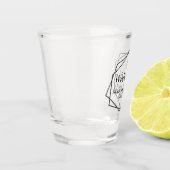 Trouw Geometrisch Logo Paren Naam Shotglas Shot Glas (Links)