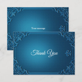 Trouw Geometrisch Teal Turquoise Elegant Bedankkaart