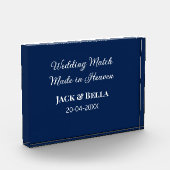 Trouw Geschenk uit de hemel trouwcadeaus blauw Fotoblokken (Links)