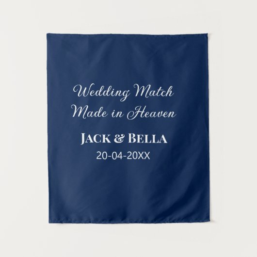 Trouw Geschenken uit de hemel blauw  Wandkleed (Voorkant)