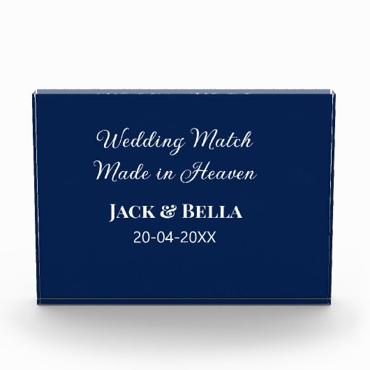 Trouw Geschenken uit de hemel in blauw  Fotoblokken (Voorkant)