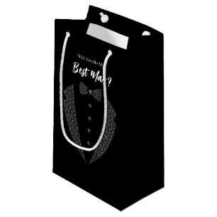 Trouw geschenktas voor getuige van de bruidegom klein cadeauzakje