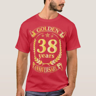 Trouw Getrouwd Gouden 38 Jaar Jubileum Voor Hu T-shirt