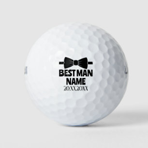 Trouw Getuige Bruidegom Das Trouwfeest Afscheidsce Golfballen