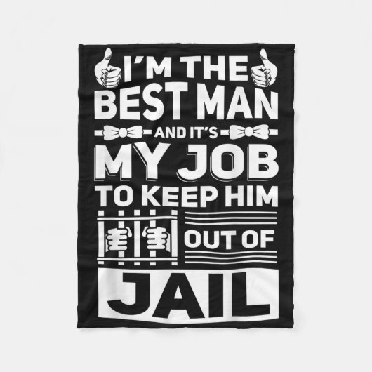 Trouw Getuige Bruidegom Funny Bruidsmeisje Bachelo Fleece Deken (Voorkant)