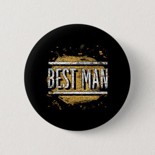 Trouw Getuige Bruidegom Huwelijk Bachelor Party Ronde Button 5,7 Cm