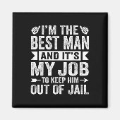 Trouw Getuige Bruidsjonkers Grappige Bruids Bruilo Magneet (Voorkant)