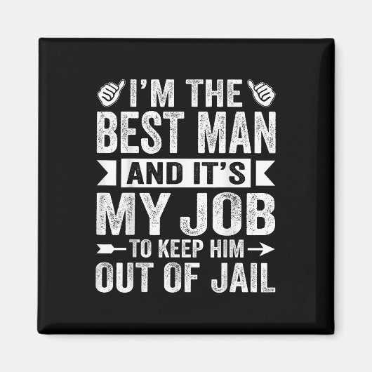 Trouw Getuige Bruidsjonkers Grappige Bruids Bruilo Magneet (Voorkant)