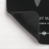 Trouw Getuige Cadeau Monogram Chic Modern Koel Muismat (Hoek)