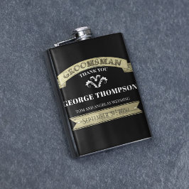 Trouw Getuige van de Bruidegom Vintage Klassiek Ee Heupfles