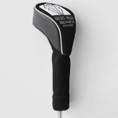 Trouw Getuige Zwart Elegant Modern Naam Cadeaus Tr Golfheadcover (Schuin)