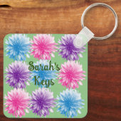 Trouw gezegend Floral Custom Sleutelhanger (Achterkant)