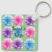 Trouw gezegend Floral Custom Sleutelhanger (Achterkant)